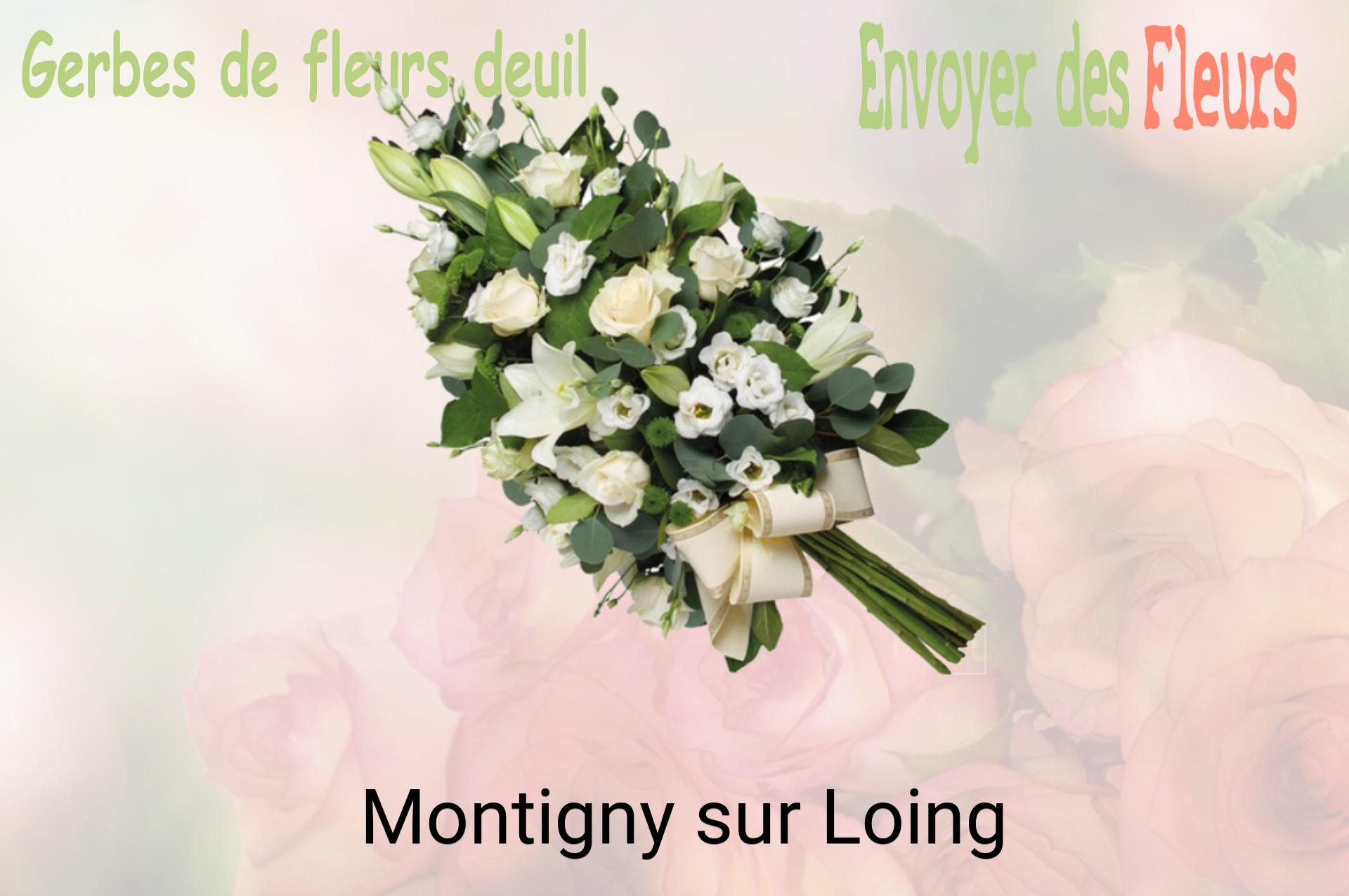 Gerbe de fleurs de deuil livrée à Montigny-sur-Loing